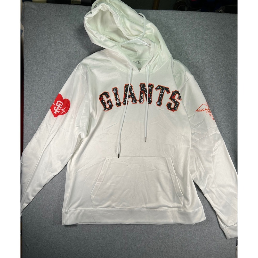 San Francisco Nurse Hoodie White Pullover Custom Polyester Blend Sweatshirt Lrg